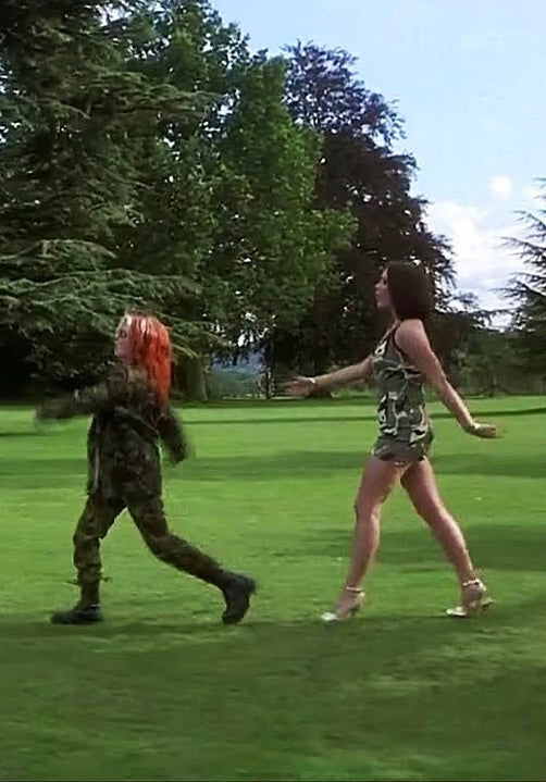 "Army Of The Doll" Camo Cropped Crew