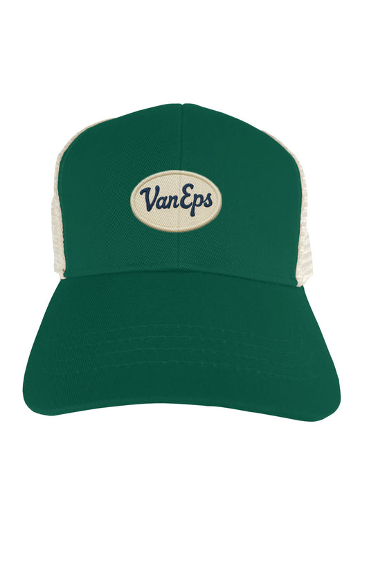 Haus of "Van Eps" Trucker Hat- Y2K Green & Cream